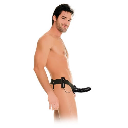 Fetish Fantasy Vibrating Hollow Strap On Black