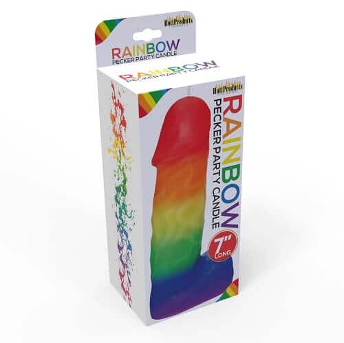 Rainbow Jumbo Pecker Candle
