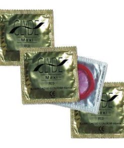 Glyde Ultra Maxi Red Vegan Condoms 100 Bulk Pack