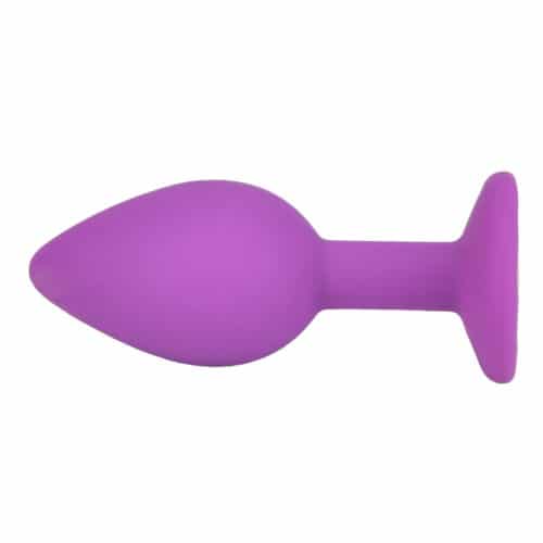 N11237 Loving Joy Jewelled Silicone Butt Plug Purple Small 1