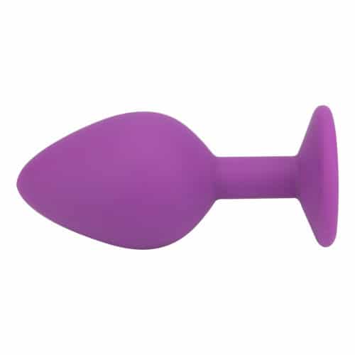 N11238 Loving Joy Jewelled Silicone Butt Plug Purple Medium 1