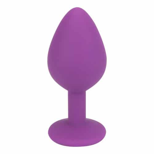 N11238 Loving Joy Jewelled Silicone Butt Plug Purple Medium