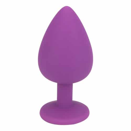 N11239 Loving Joy Jewelled Silicone Butt Plug Purple Large