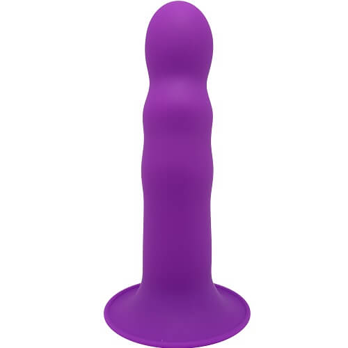 N11319 Cushioned Core Scup Ribbed Silicone Dildo 7inch 1