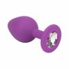 N11238 Loving Joy Jewelled Silicone Butt Plug Purple Medium 2