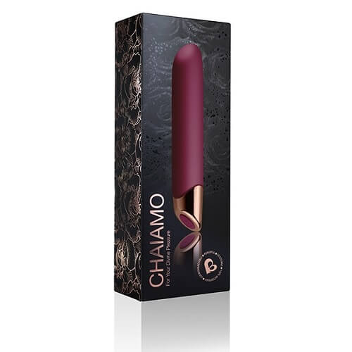 Rocks Off Chaiamo 10 Function Rechargeable Classic Vibrator Burgundy