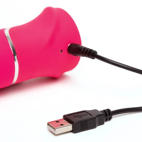 Happy Rabbit Rechargeable Realistic Thrusting Rabbit Vibrator Pink