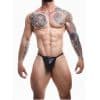 C4M Boost Black Leatherette G-String Large