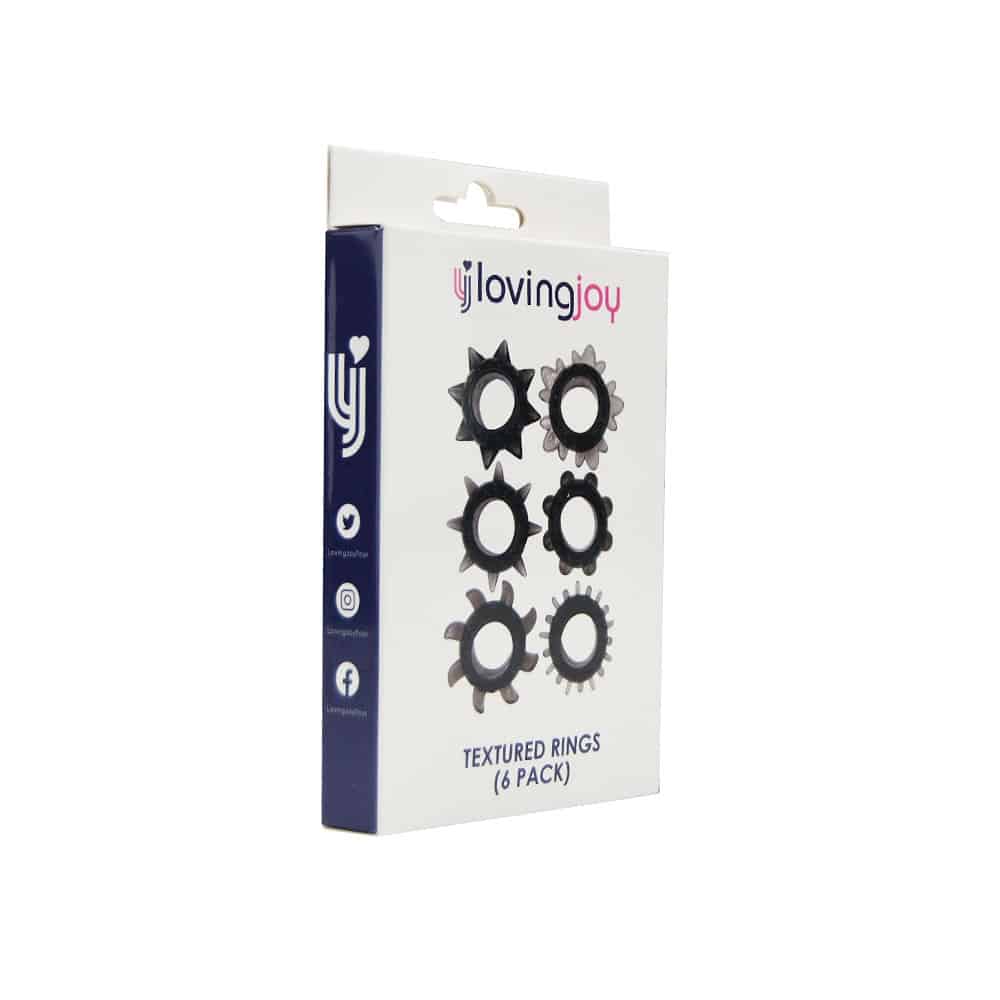 Loving Joy Textured Cock Ring Set (6 Pack)