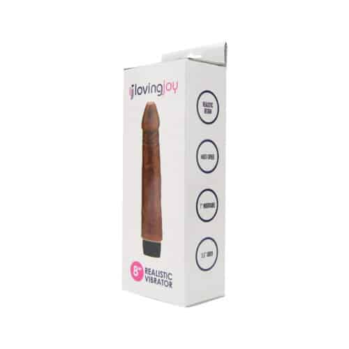 Loving Joy 8 inch Realistic Vibrator Brown