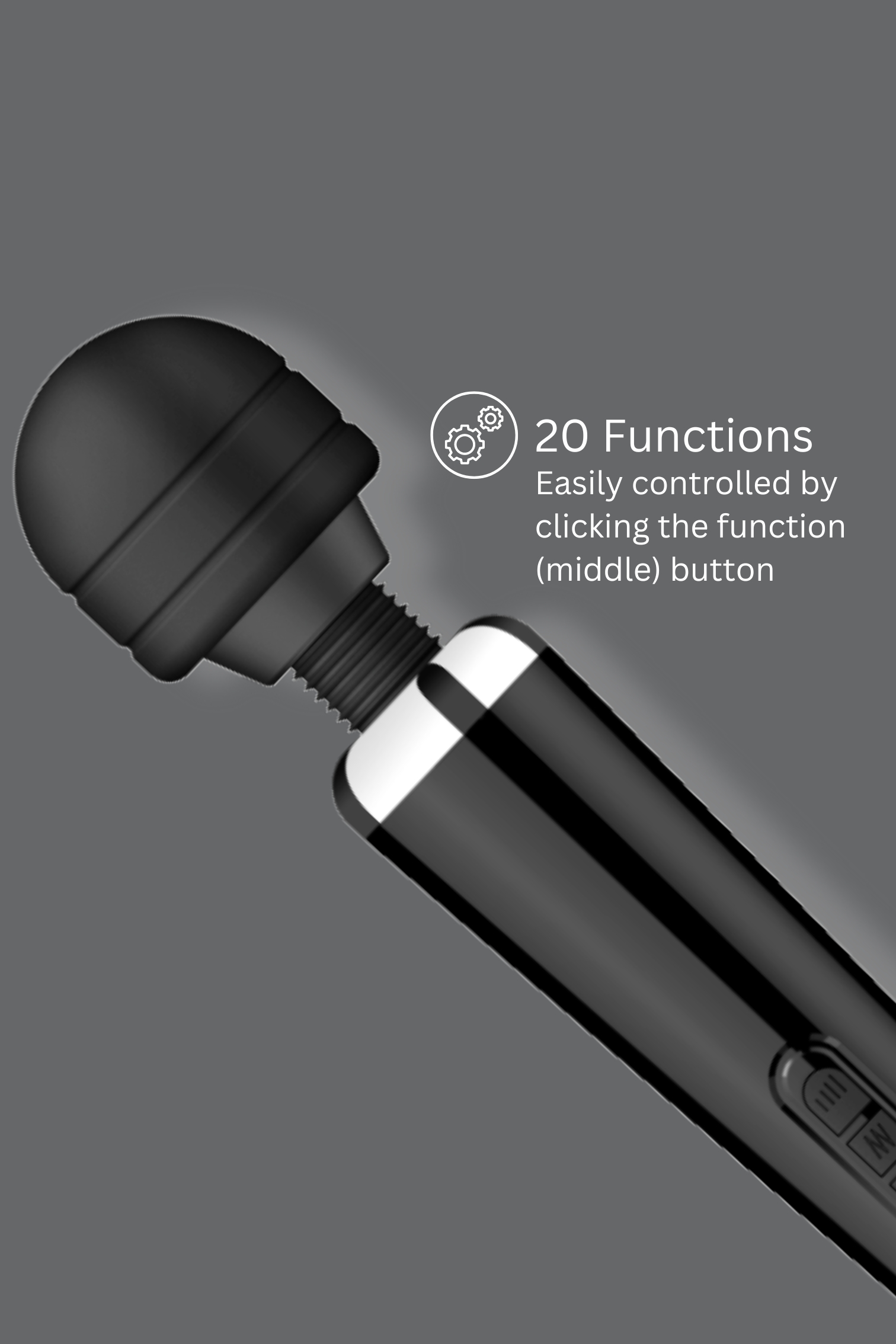 Loving Joy Rechargeable Magic Wand Vibrator Black