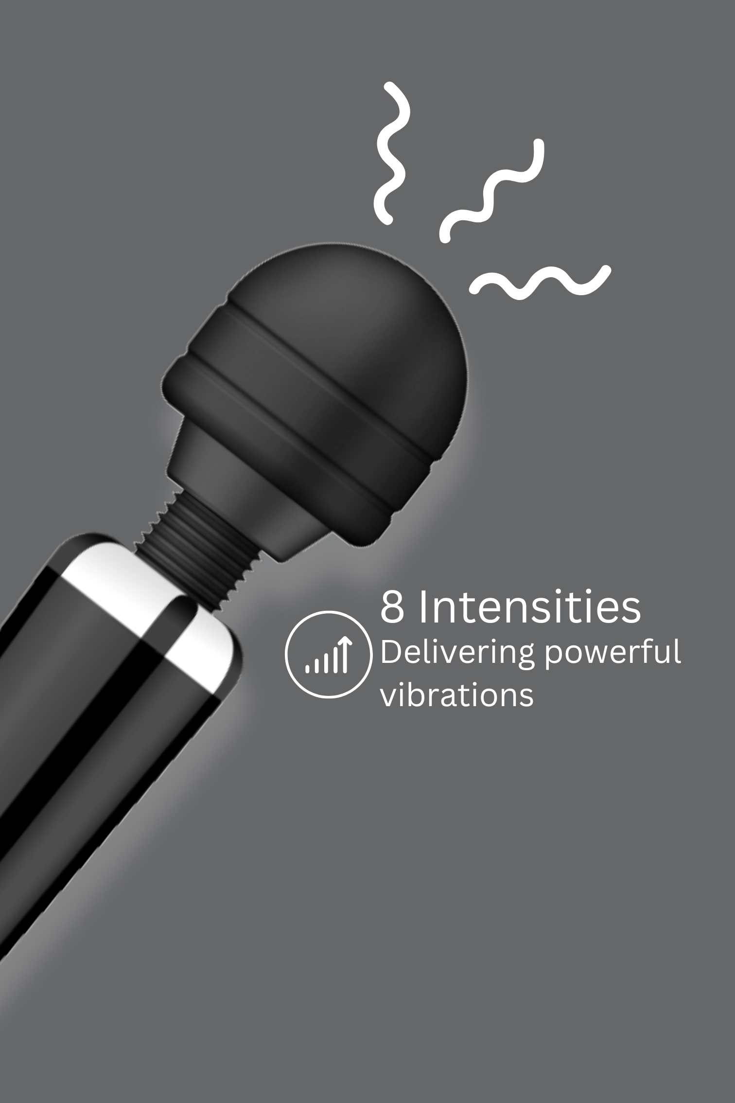 Loving Joy Rechargeable Magic Wand Vibrator Black