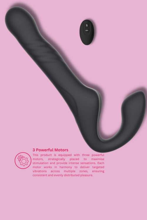 Mina Surge Remote Thrusting & Vibrating Strapless Strap On