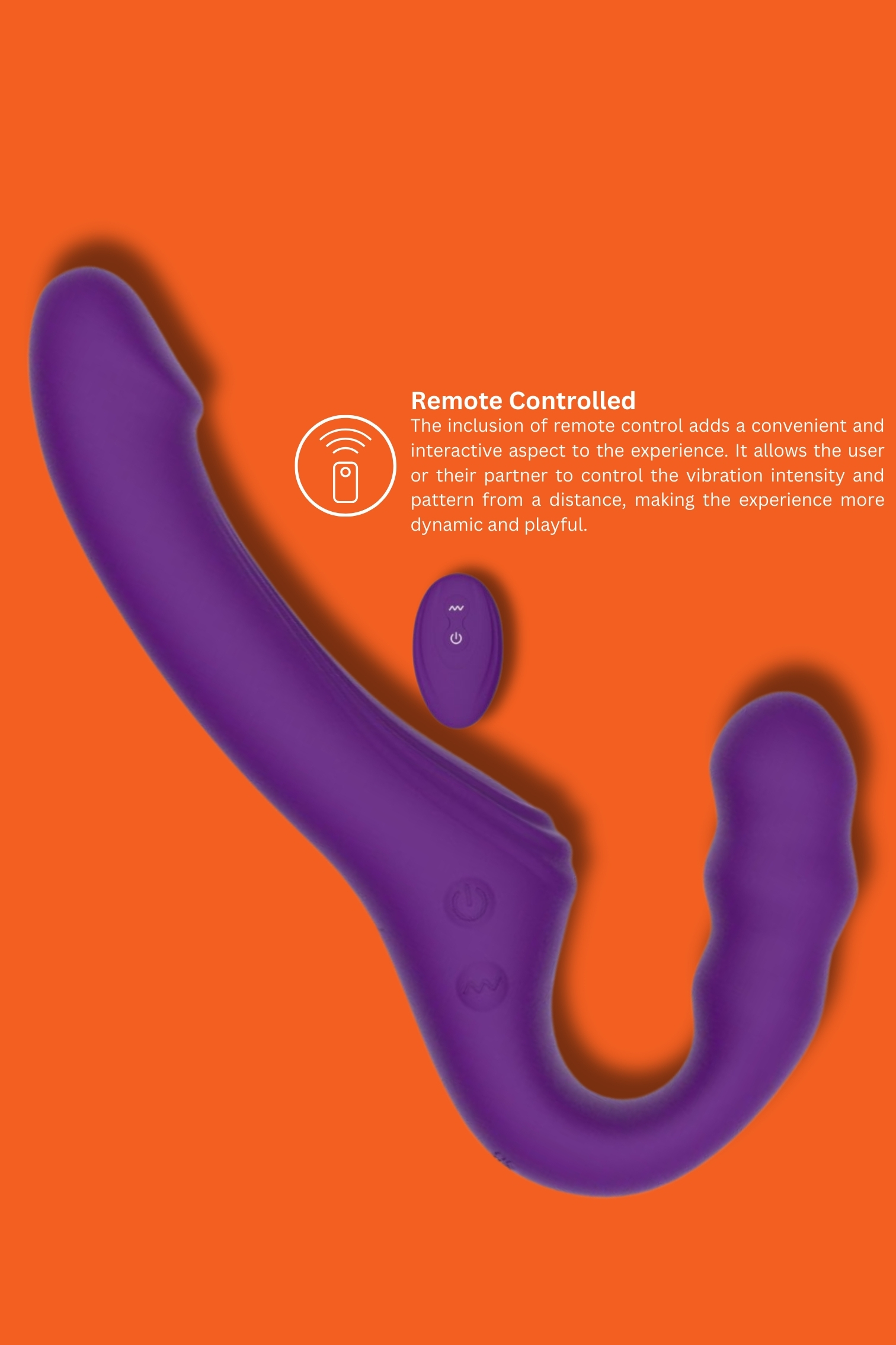 Mina Echo Remote Vibrating Strapless Strap On