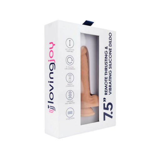 Loving Joy 7.5" Remote Thrusting & Vibrating Silicone Dildo
