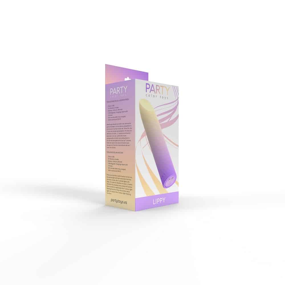 Party Color LIPPY Rechargeable Bullet Vibrator Purple