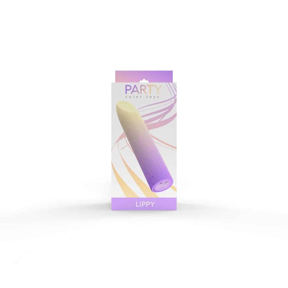 Party Color LIPPY Rechargeable Bullet Vibrator Purple