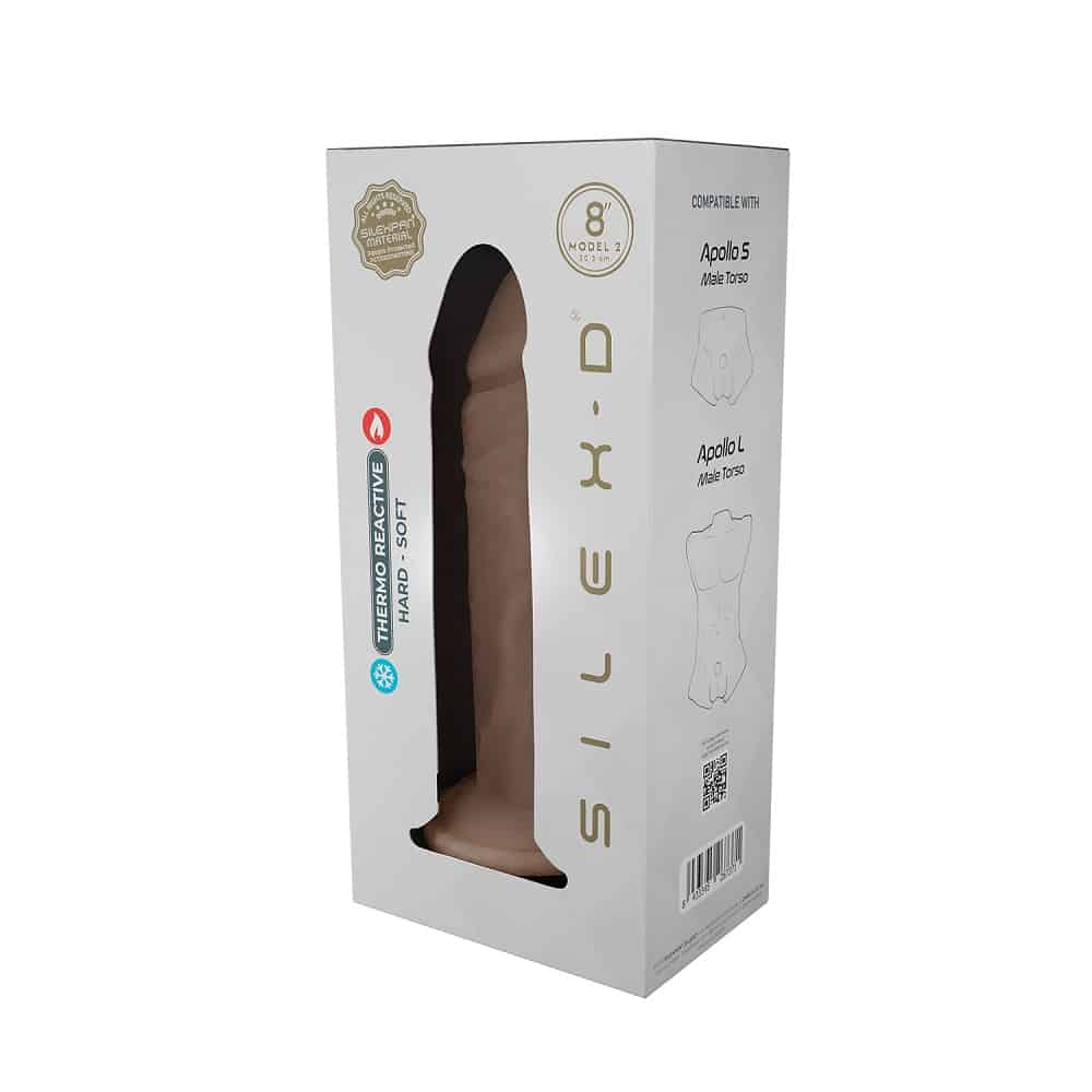 SilexD 8 inch Realistic Liquid Silicone Dildo with Suction Cup