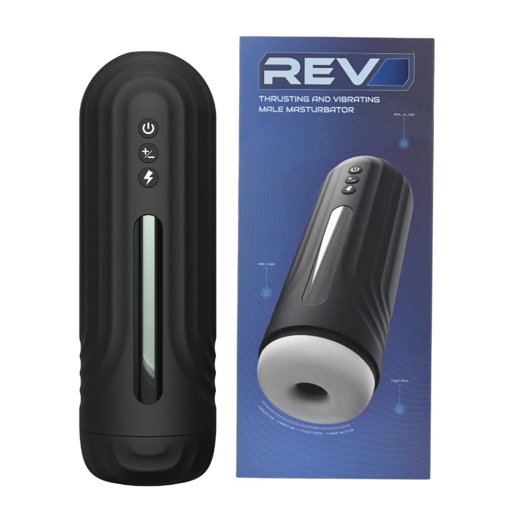 Rev Thrusting and Vibrating Male Masturbator