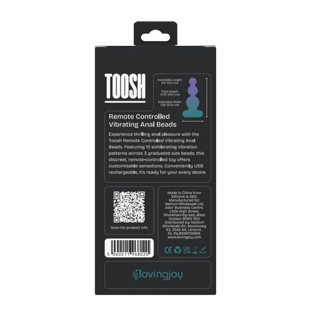 Toosh Remote Controlled Vibrating Anal Beads