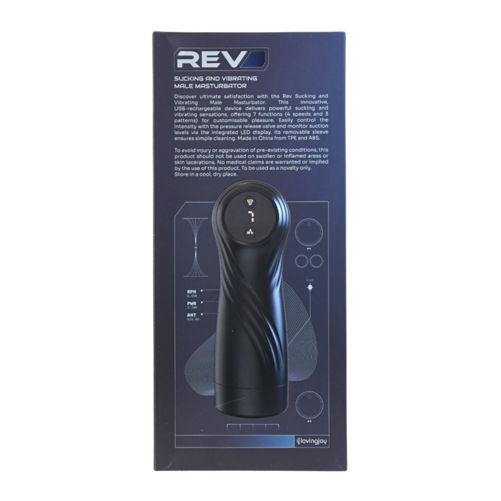 Rev Sucking and Vibrating Male Masturbator