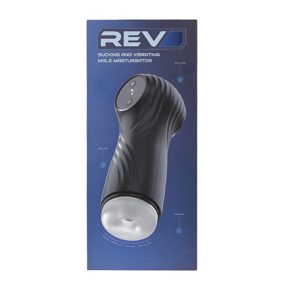 Rev Sucking and Vibrating Male Masturbator