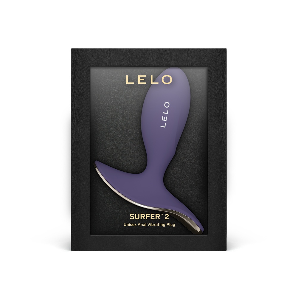 LELO Surfer 2 Unisex Anal Vibrating Plug Cyber Purple